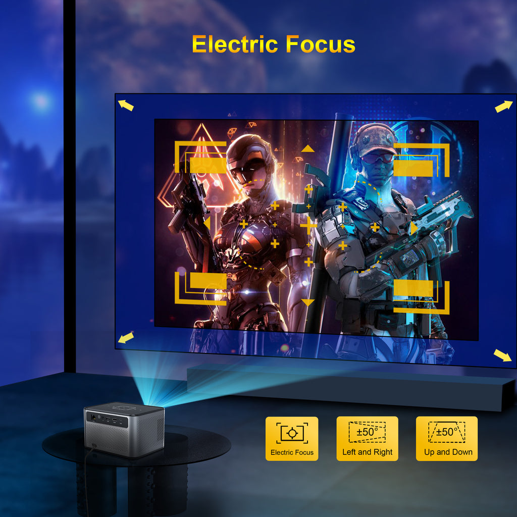 Proyector inteligente portátil X3 Pro nativo 720P 190ANSI Android11 H716 Proyector de cine en casa 4K de WiFi BT5.0 de banda doble