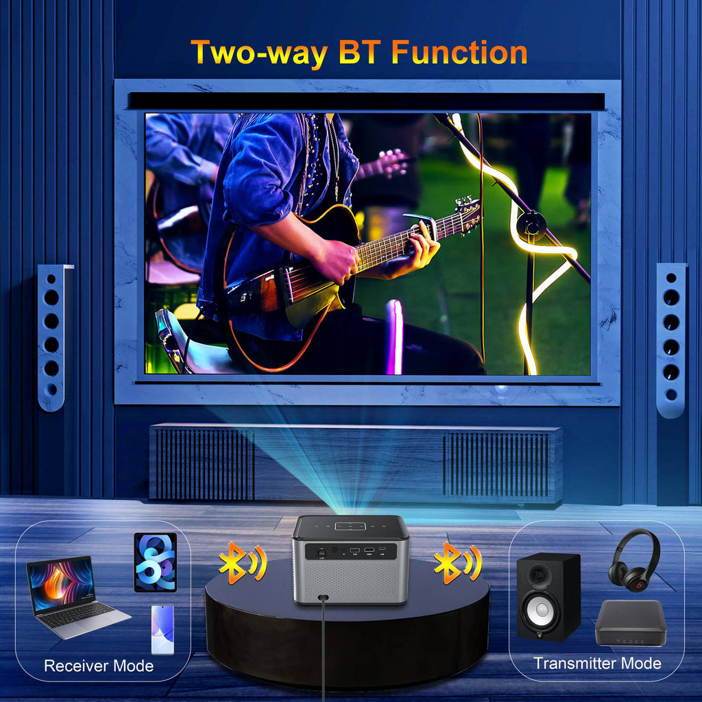 Proyector inteligente portátil X3 Pro nativo 720P 190ANSI Android11 H716 Proyector de cine en casa 4K de WiFi BT5.0 de banda doble