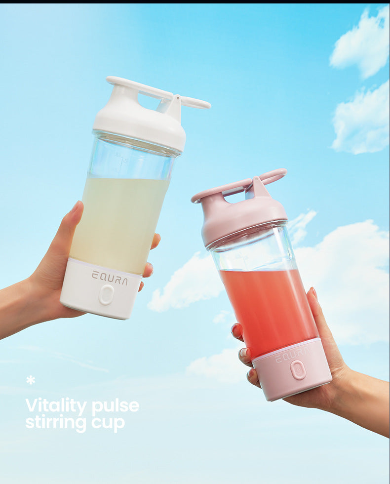 Botella Agitadora Eléctrica 25oz para Batidos de Proteínas con Carga USB-C