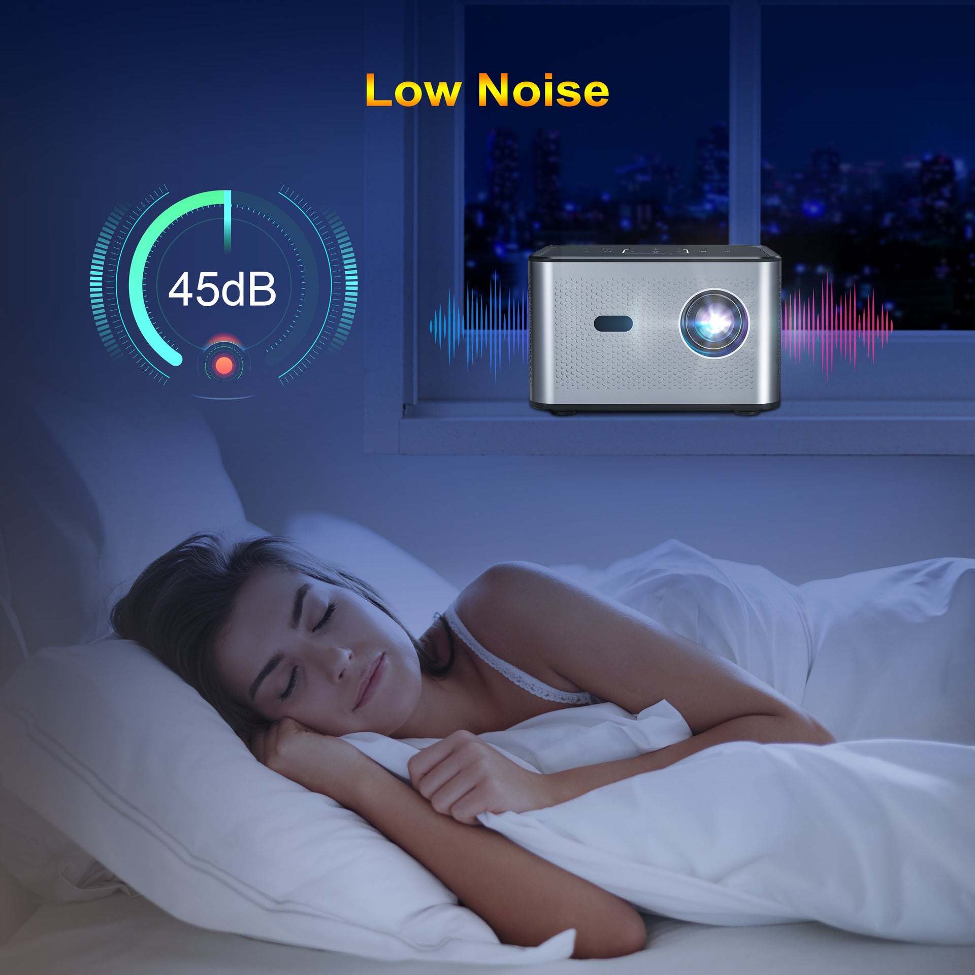 Proyector inteligente Xnano X3Pro nativo 720P Android 11 190ANS 4K decodifica doble WiFi BT5.0 cine portátil en casa