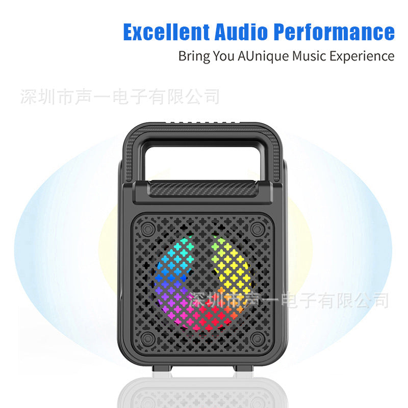 Altavoz Karaoke Bluetooth 8W con Micrófonos Inalámbricos y LED RGB
