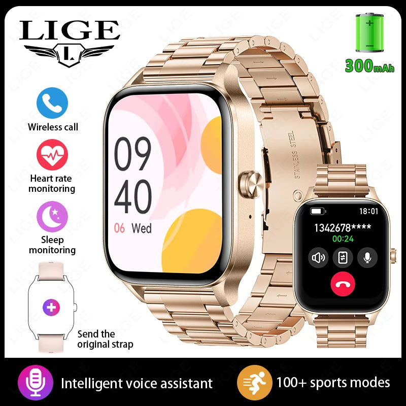 Reloj Inteligente LIGE con Llamadas y Monitor de Sueño