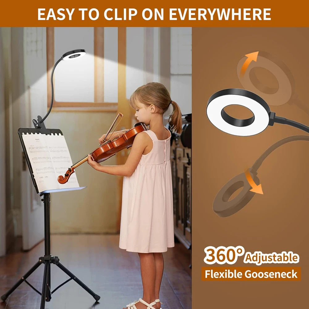 Lámpara de Escritorio con Clip LED USB para Lectura