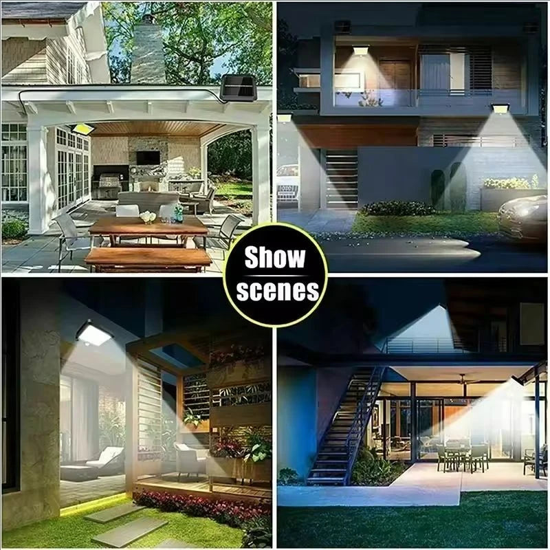 Lámpara Solar de Pared Exterior con Sensor de Movimiento 3 Modos