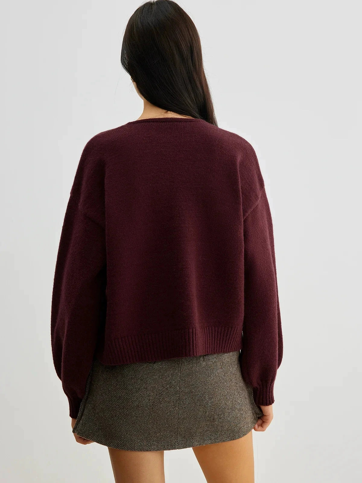 Otoño Invierno dulce coqueta mujeres suéteres cárdigan mujeres de manga larga de terciopelo arco tejido Cardigan temperamento prendas de vestir exteriores