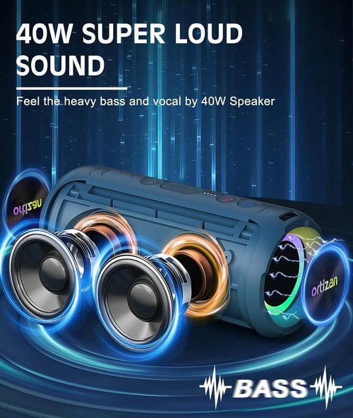Altavoz Bluetooth Ortizan 40W IPX7 Manos Libres