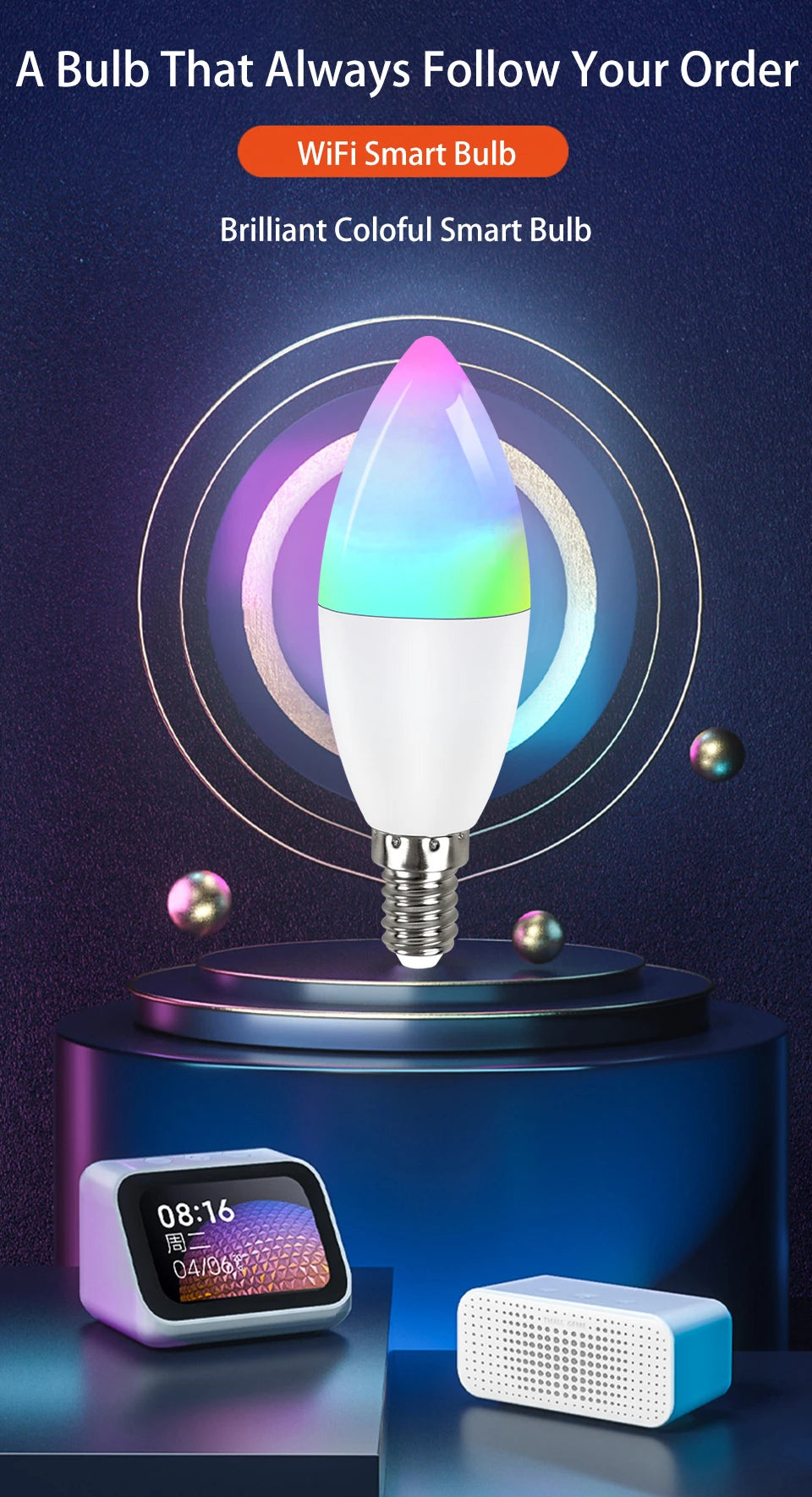 Bombilla LED Inteligente Tuya WiFi RGB Regulable