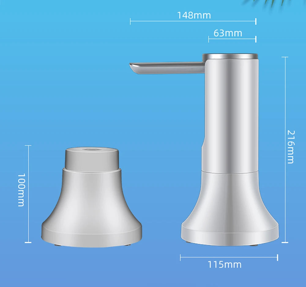 Bomba dispensadora de agua eléctrica para garrafón de 19 litros, recargable USB