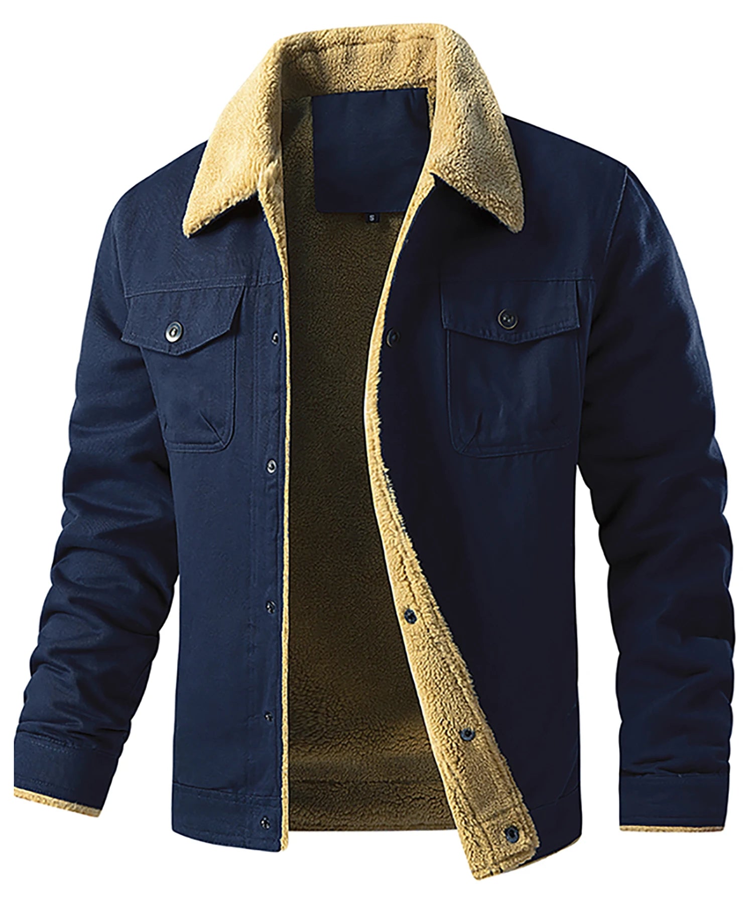 Parka de Invierno para Hombre con Forro Polar y Bolsillos
