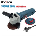 Amoladora angular eléctrica de 1000W, amoladora con cable de 220V, 6 velocidades, 100/125mm, herramientas eléctricas de pulido y corte