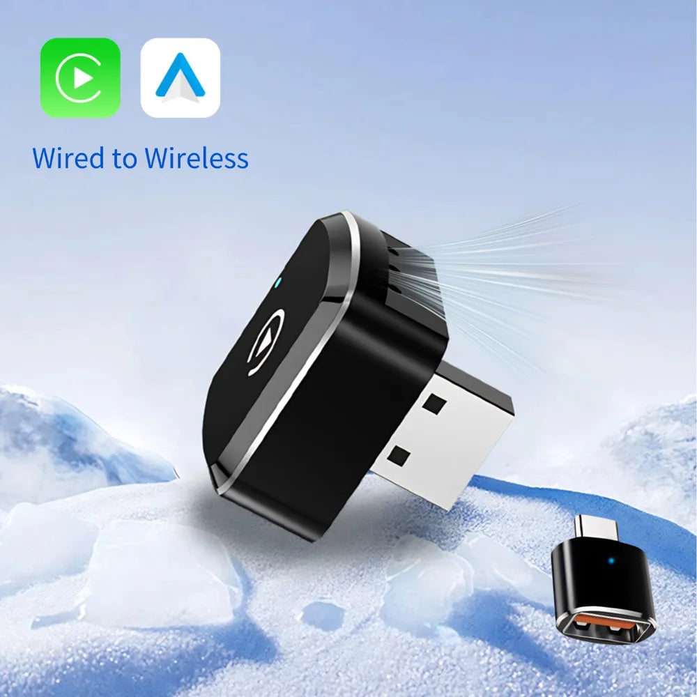 Adaptador Inalámbrico CarPlay y Android Auto 5G WiFi USB para Auto