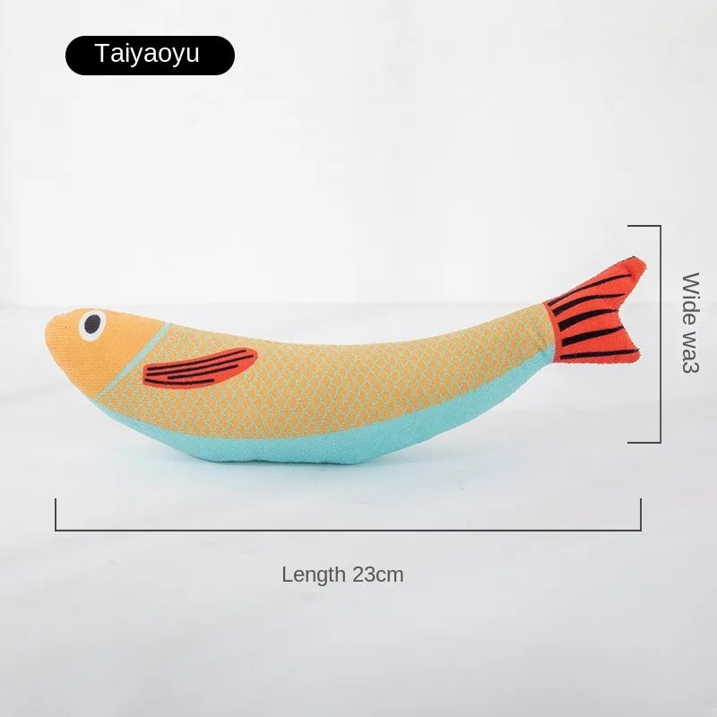 1 pieza de juguete creativo para gatos con forma de pez, resistente a mordeduras, hierba gatera, juguetes para masticar para mascotas, suministros de interacción para mascotas, favores para gatos