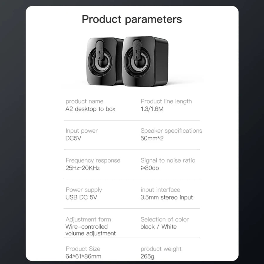 Altavoz estéreo USB inalámbrico con Bluetooth para ordenador de escritorio, portátil, PC, caja de sonido de música Musical para el hogar, Bluetooth, Altavoces