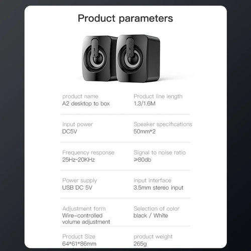 Altavoz estéreo USB inalámbrico con Bluetooth para ordenador de escritorio, portátil, PC, caja de sonido de música Musical para el hogar, Bluetooth, Altavoces