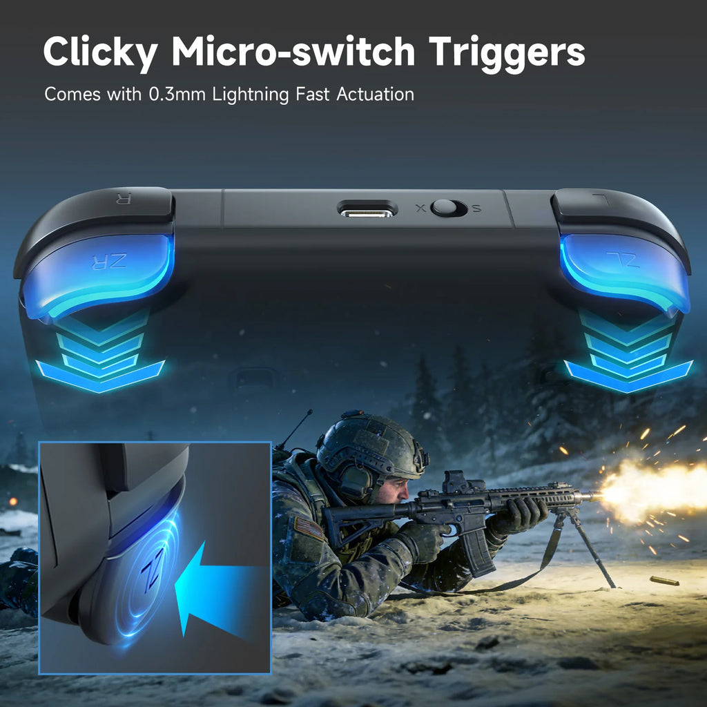 AceGamer-controlador de juego de bolsillo, Joysticks Hall portátiles, mando Bluetooth de 1000Hz para Switch/Switch2/Android/iOS/PC/Steamdeck