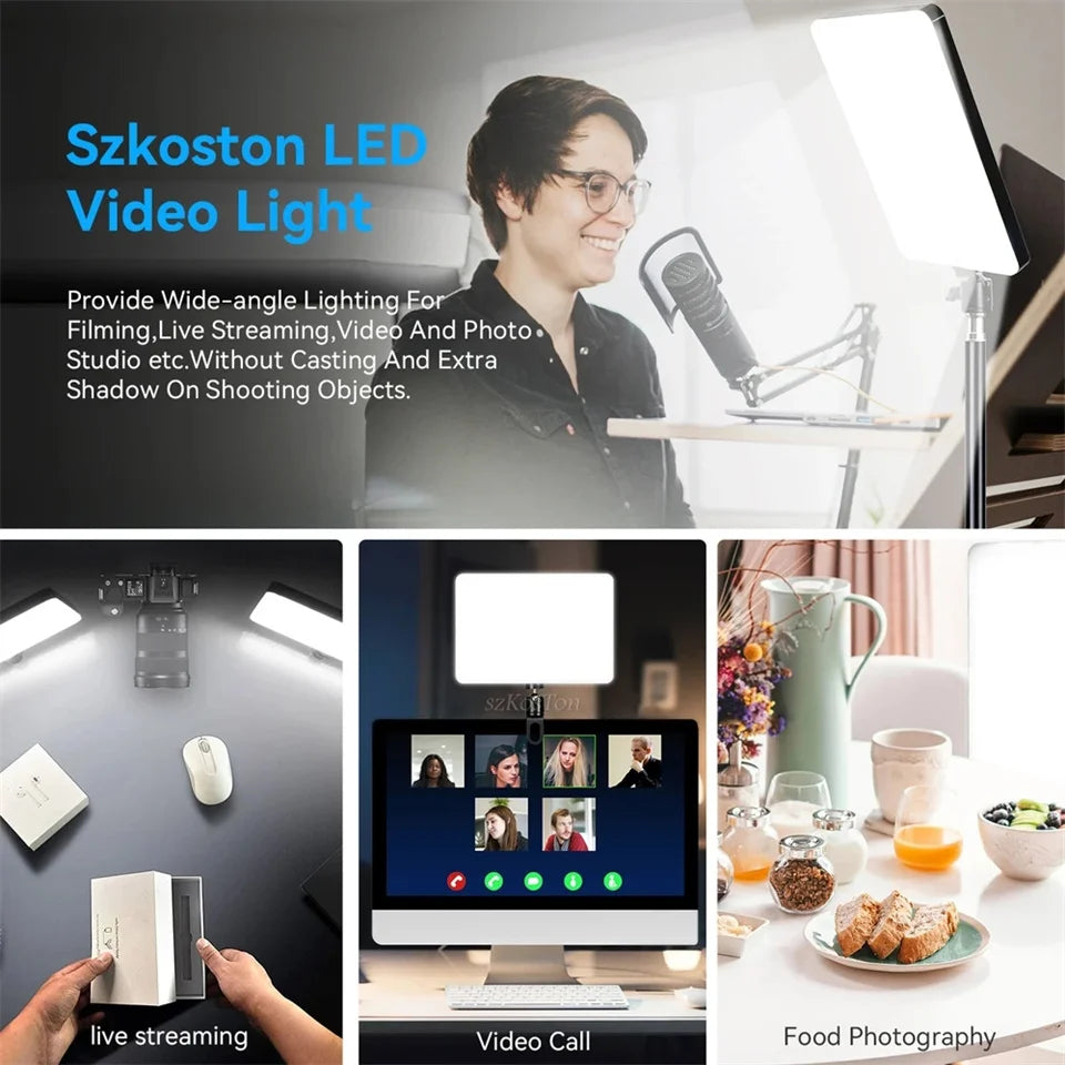 Panel de Luz LED MEUYAG de 11 Pulgadas 2700K-6500K, Iluminación Fotográfica Portátil, Luz de Relleno para Video y Fotografía