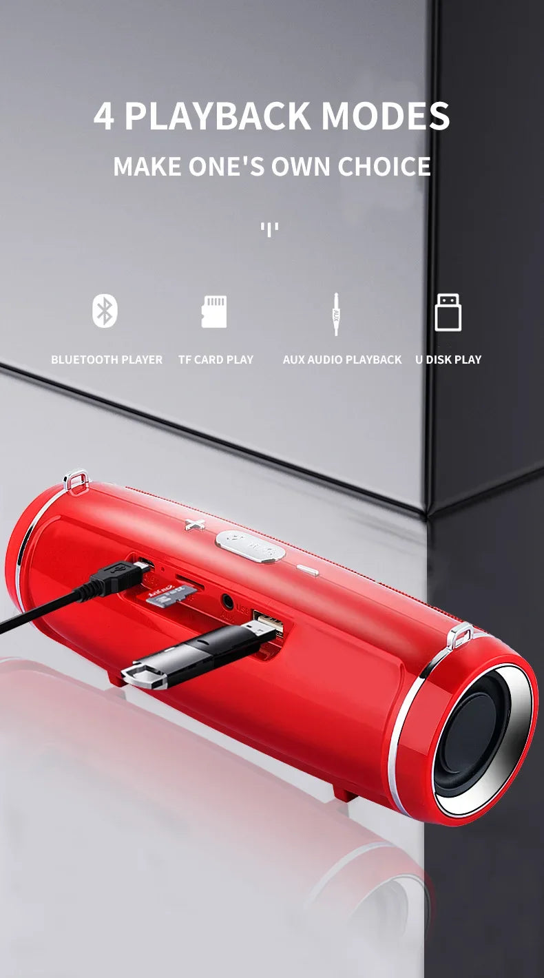 Altavoz Bluetooth Portátil 200W IPX7 Resistente al Agua con Radio FM