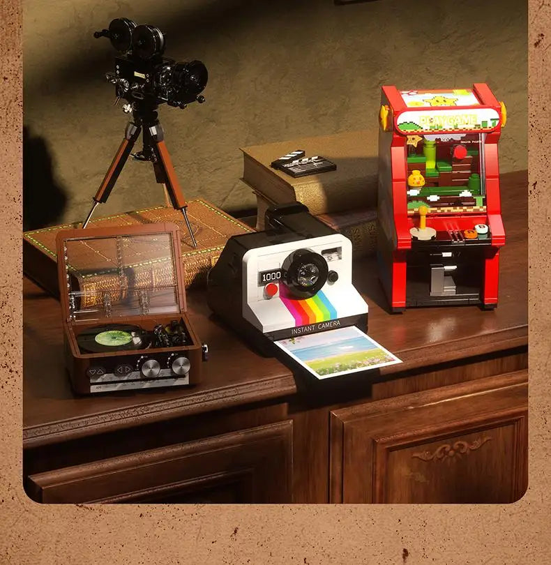Consola de Juegos de la Serie Electrónica Retro JAKI, Bloques de Construcción de Alta Calidad, Modelo MOC, Ensamblaje Creativo, Adorno, Regalo de Cumpleaños para Niños