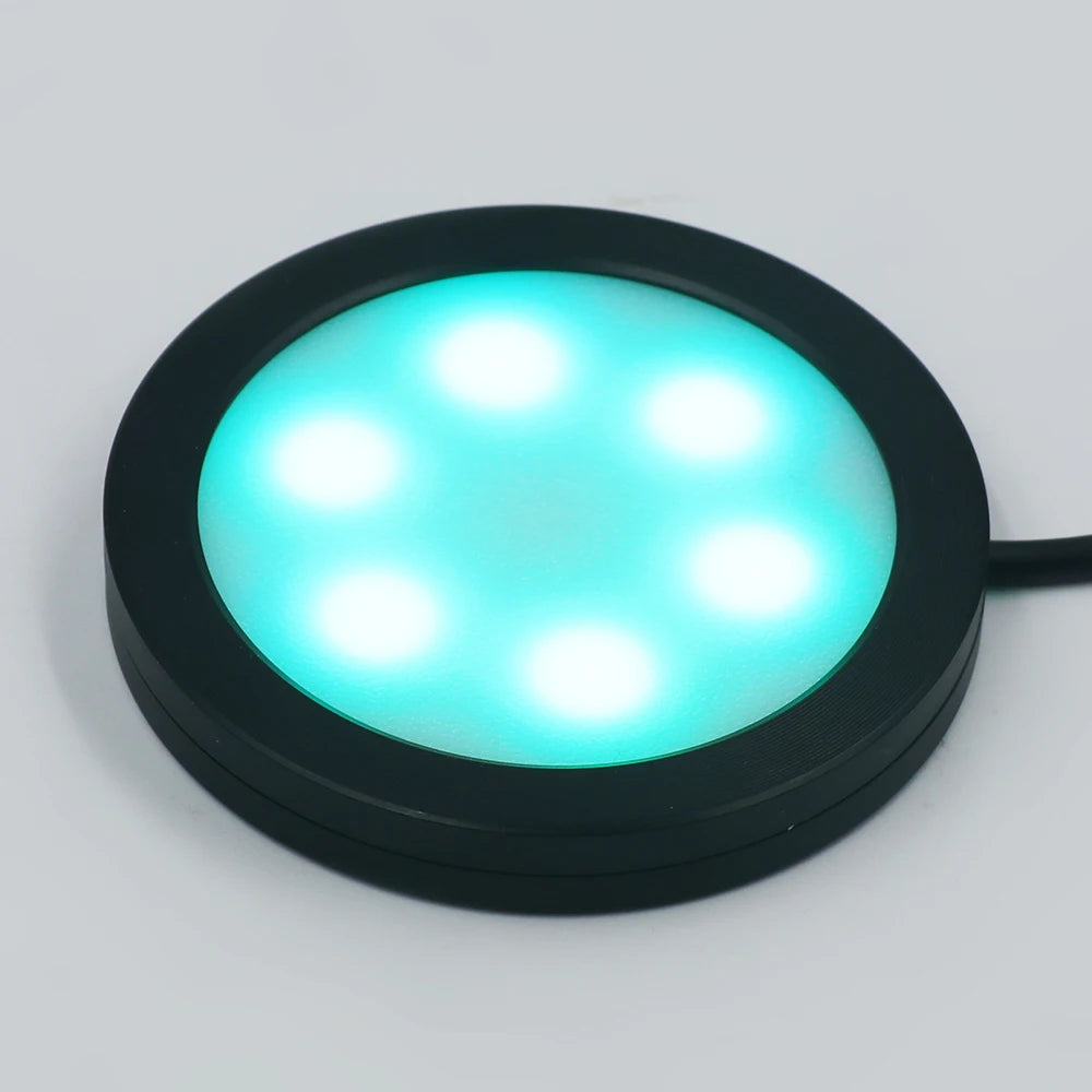 Luz RGB remota de 24 teclas para debajo de gabinete, interruptor USB de 5V, Kit de 1 2 4 6 luces, lámpara delgada para vitrina de cocina, acento de escritorio para Bar en casa