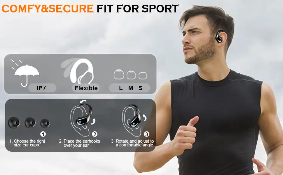 Auriculares Bluetooth 5.3 IP7 75h Deportivos Graves