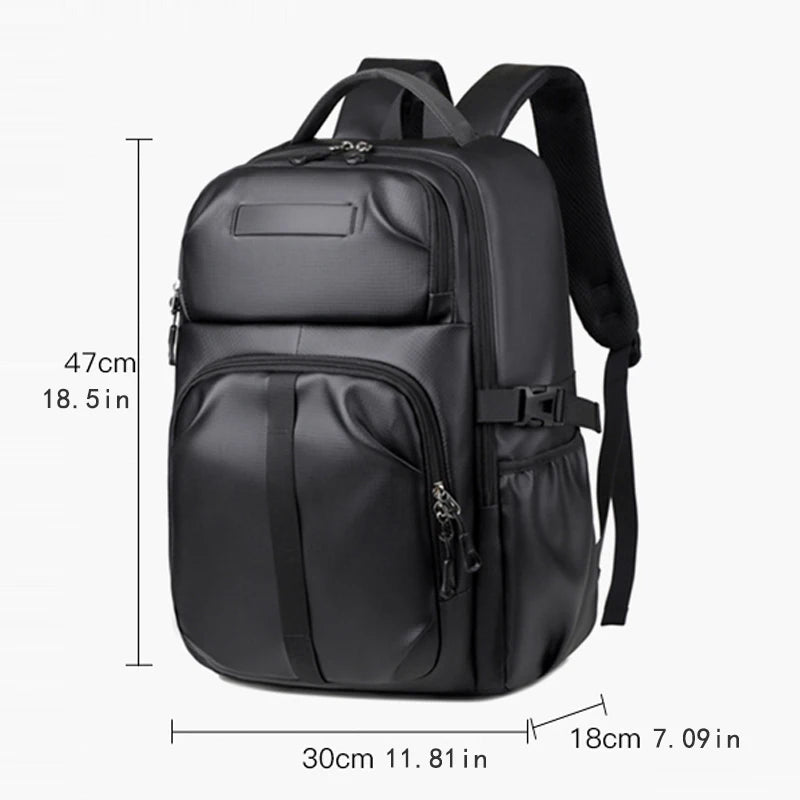 Mochila de negocios, mochila para portátil, bolsa de viaje, negra, gran capacidad, adecuada para diferentes escenarios