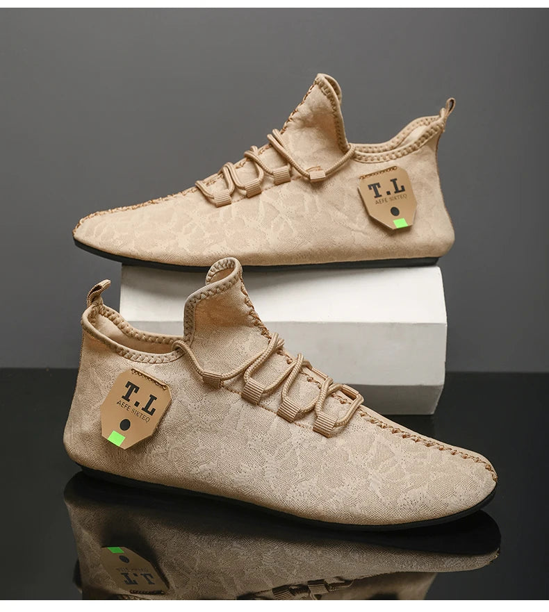YRZL mocasines de malla para hombre, mocasines para conducir, zapatos planos de alta calidad para caminar, mocasines informales antideslizantes transpirables, zapatos de verano para hombre