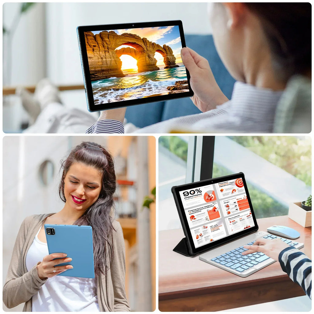 Tablet Android 15 BAKEN 10 pulgadas 12GB RAM 64GB Quad Core WiFi 5G