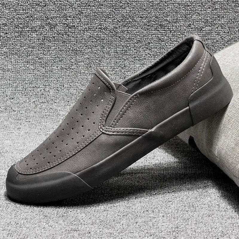 Nuevo en zapatos informales para hombre, sin cordones, talla 45, liquidación barata, elegantes, tendencia 20225, zapatos de cuero elegantes para hombre, clásicos y originales