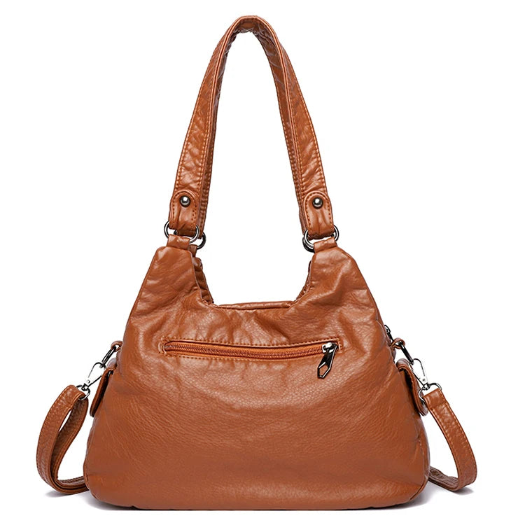 Bolso cruzado retro para mujer, bolso de hombro convertible de gran capacidad y bolso, piel sintética con cremallera, adecuado para da