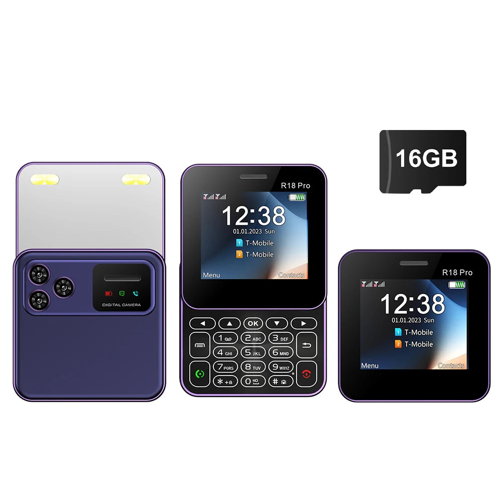 SERVO R18 Pro — Teléfono Básico Giratorio Doble SIM, Radio FM y Linterna