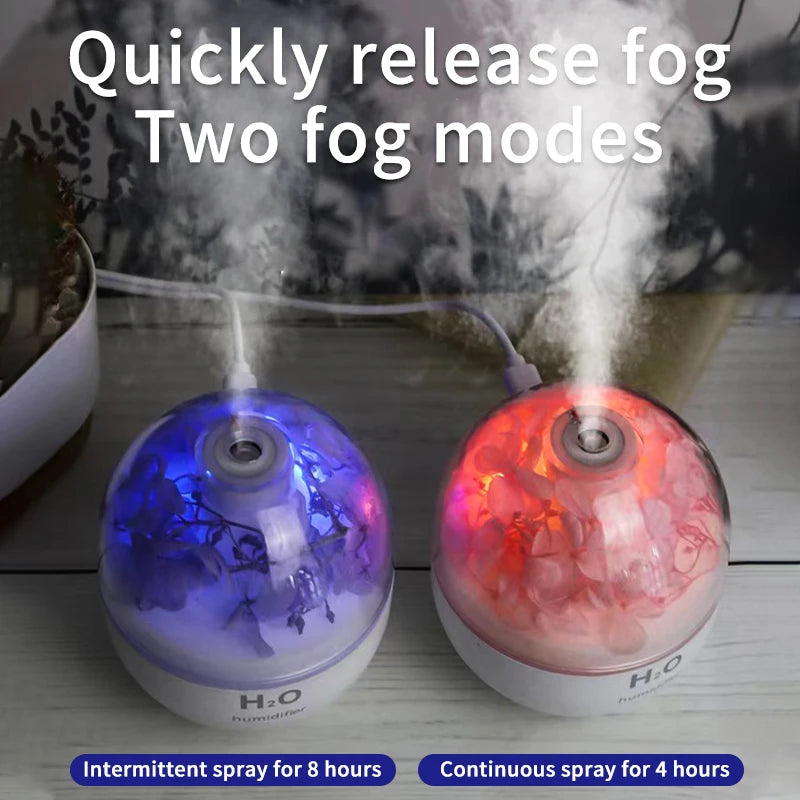 Humidificador Bola de Flores con Luz Nocturna