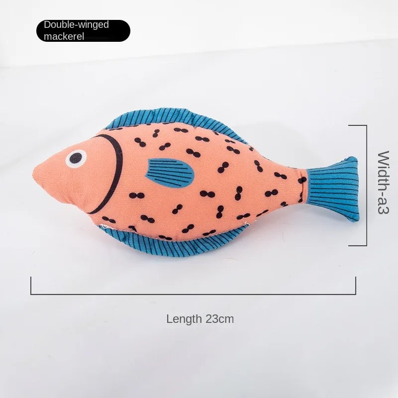 1 pieza de juguete creativo para gatos con forma de pez, resistente a mordeduras, hierba gatera, juguetes para masticar para mascotas, suministros de interacción para mascotas, favores para gatos