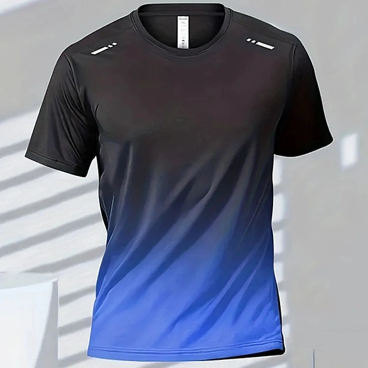 Camiseta Degradada para Hombre, Cuello Redondo, Secado Rápido