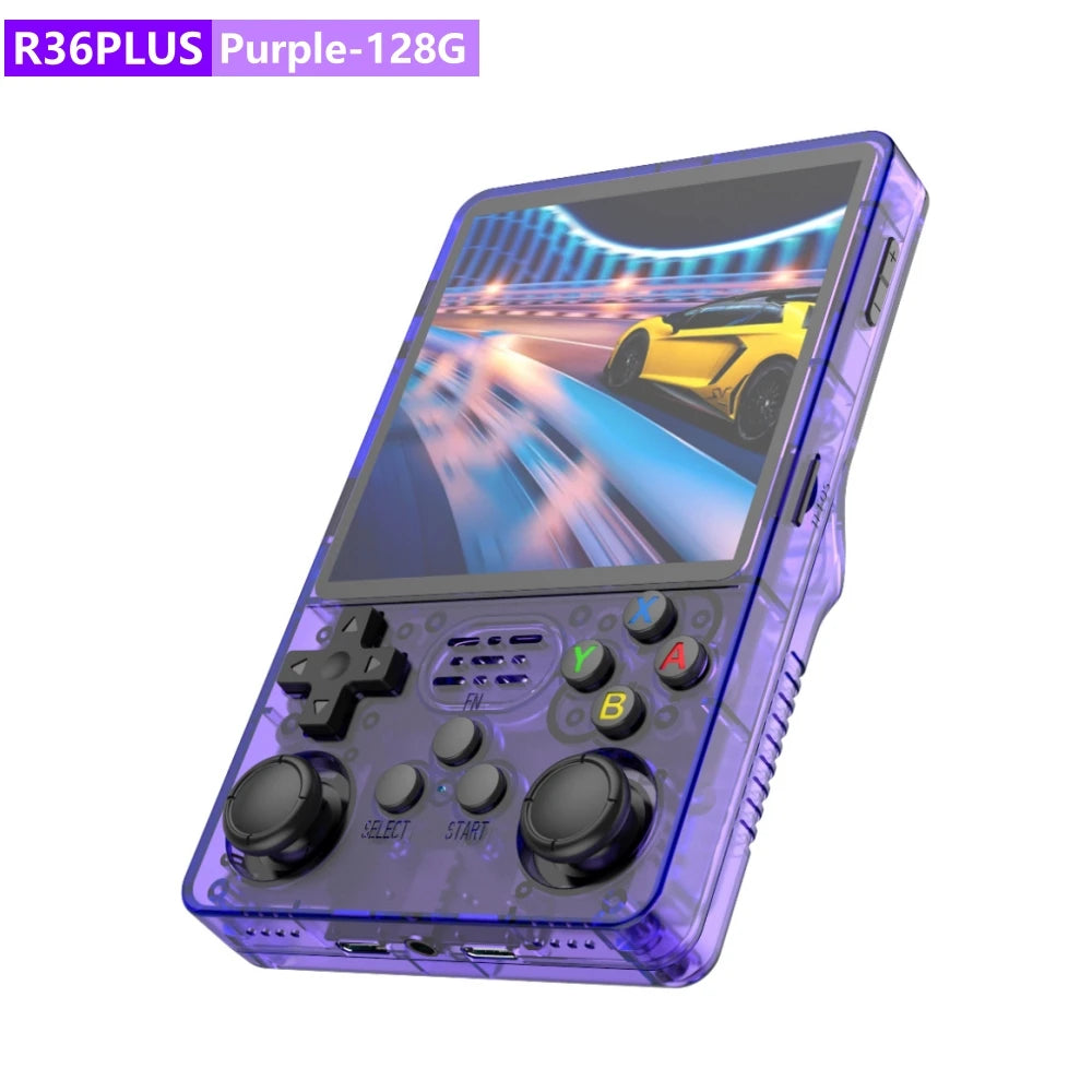 Consola de Juegos Retro R36S Plus, Pantalla IPS 4.0 Pulgadas, 64G o 128G