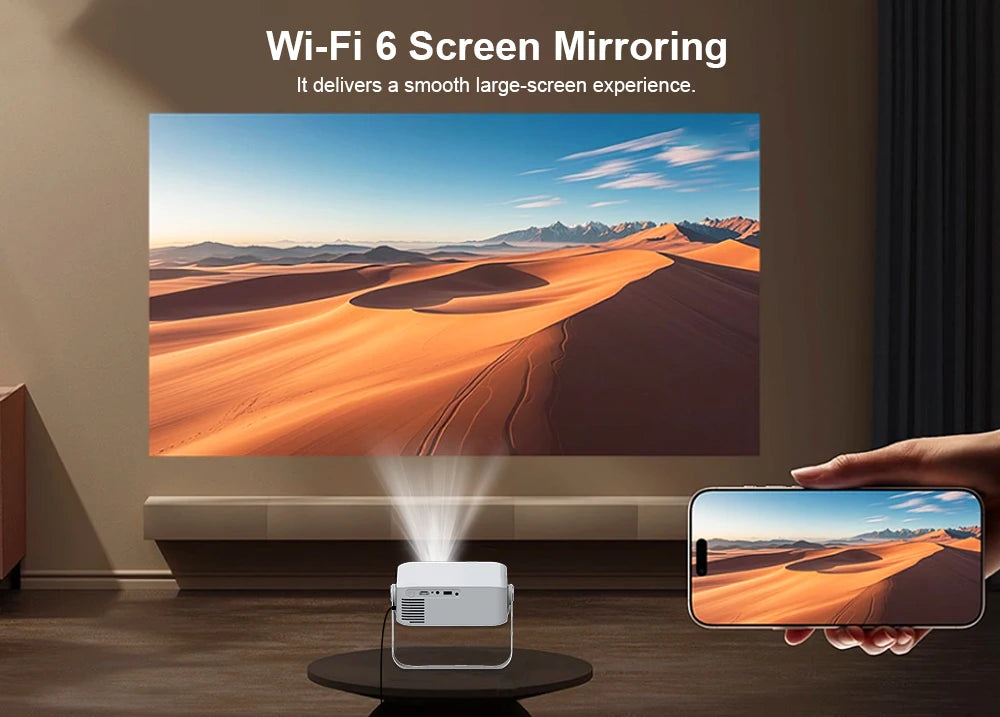 Proyector Mini Portátil Touyinger L9W Ultra Android Edition 1000ANSI Full HD con PTZ para Cine en Casa Inteligente