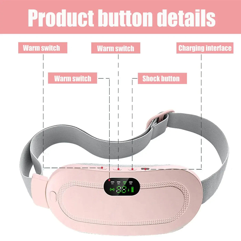 Cinturón de palacio de masaje calentado portátil, dispositivo de cintura de calefacción inteligente para niñas, período Menstrual, tía