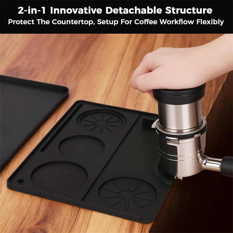 LMETJMA-alfombrilla de silicona para café con alfombrilla desmontable, antideslizante, resistente al calor, para máquina de café expreso Ninja Luxe