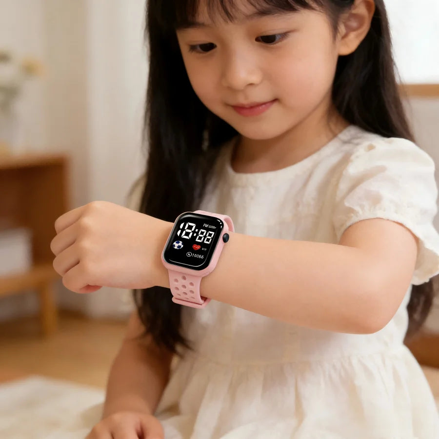 Reloj Digital Deportivo para Niños LED Silicona