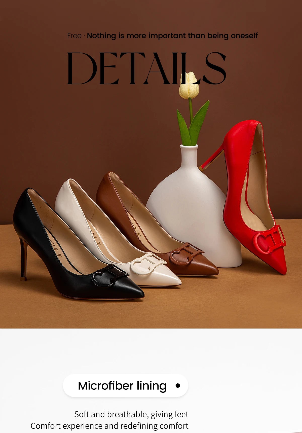 Zapatos de Tacón Alto con Hebilla Metálica y Punta Fina para Mujer 9cm