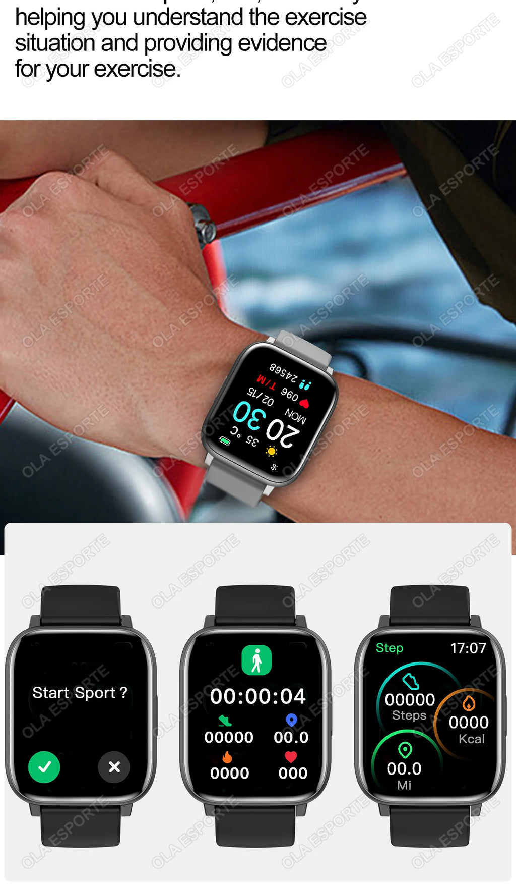 Reloj Inteligente GPS Monitor Presión Arterial