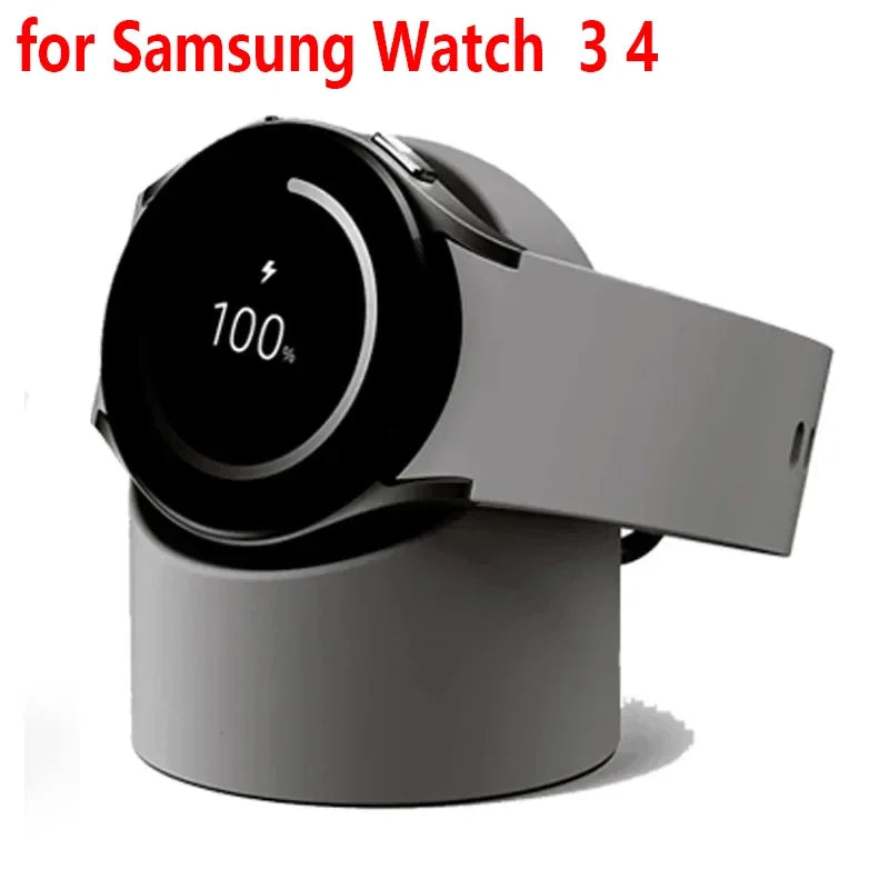 Soporte de carga de silicona Dsktop para Samsung Galaxy Watch 5, 4, 3, 40mm, 42mm, 44mm, 5 Pro, 45mm, Watch Classic, 46mm, Base de carga