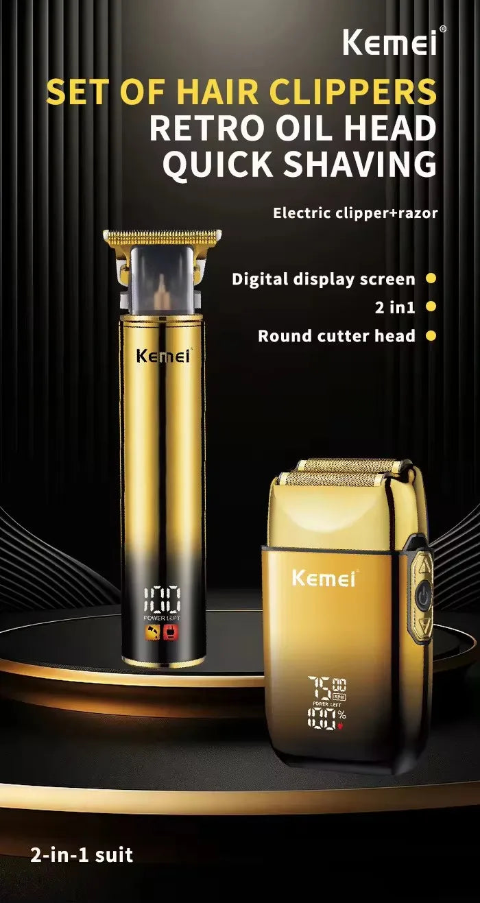 Kemei Recortadora de Pelo 2 en 1 para Hombre