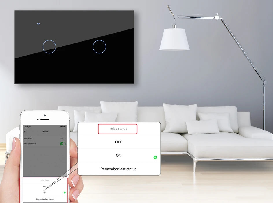 Interruptor táctil inteligente WiFi Tuya/Smart Life para lámparas, 220V-240V, 1-3 vías