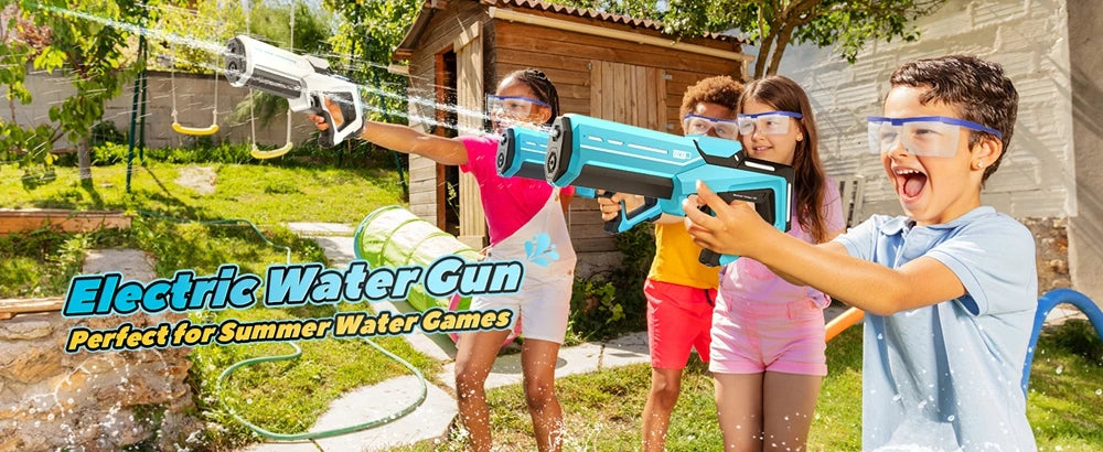 Pistola de Agua Eléctrica para Adultos, Potente Pistola de Agua Automática con Succión, Regalo de Verano, Juego para Playa, Piscina, Jardín, Diversión al Aire Libre