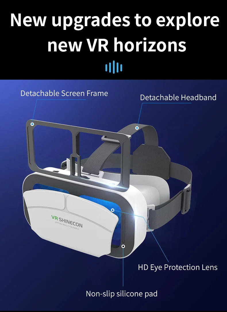Shinecon Viar gafas de realidad Virtual VR auriculares dispositivo 3D casco gafas lentes para teléfono inteligente juego celular conjunto móvil