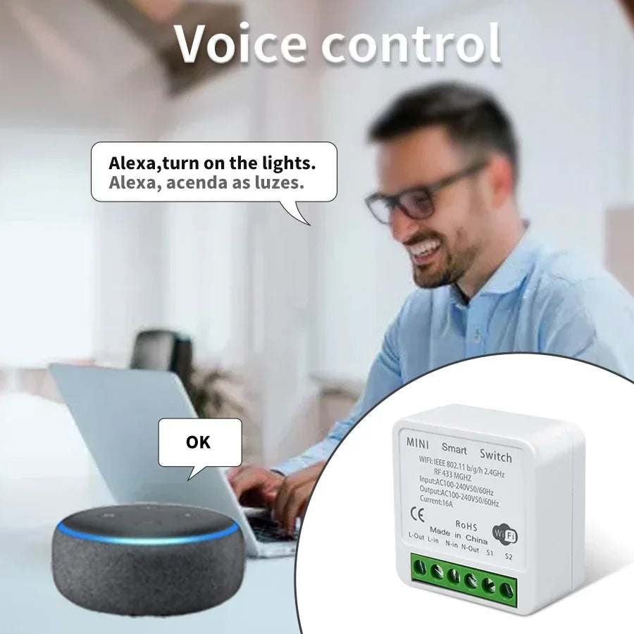 Interruptor WiFi Inteligente Tuya para Iluminación LED