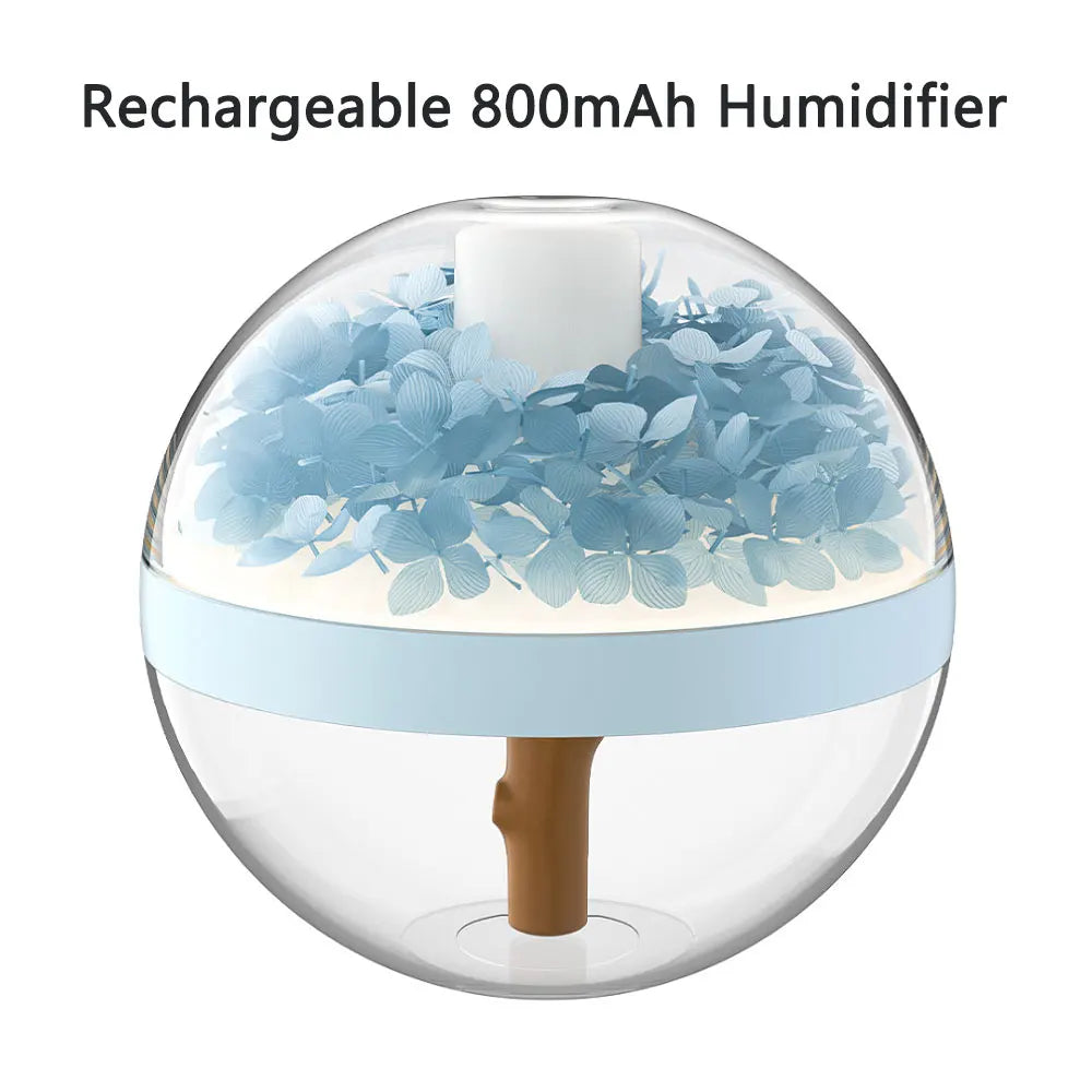Humidificador de Flores Eternas con Luz de Ambiente