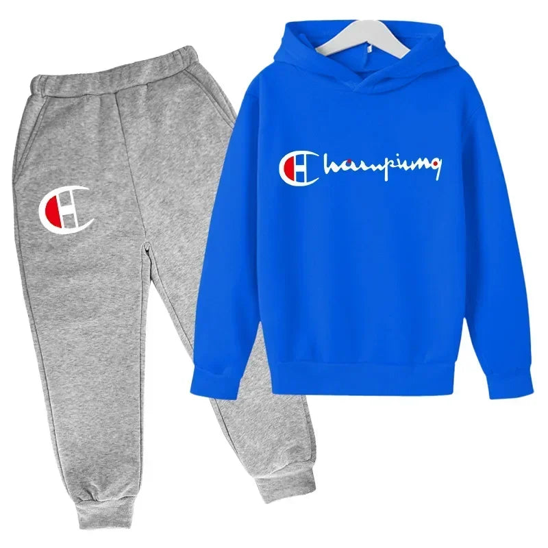 Conjunto buzo con capucha y pantalón deportivo para niños