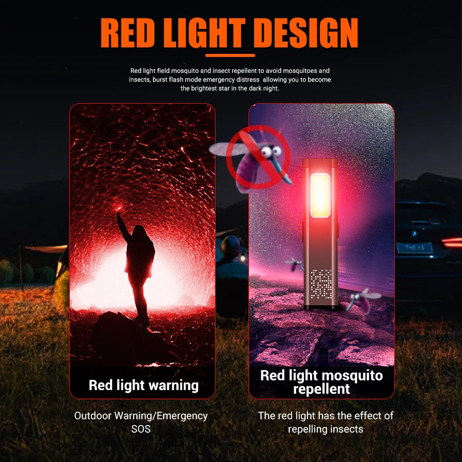 Mini Linterna LED Portátil Recargable con Agarre Magnético