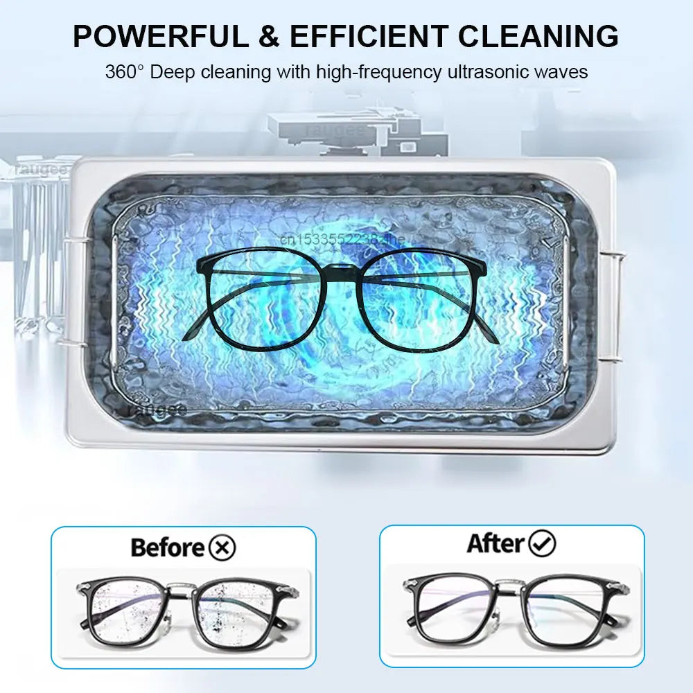 Limpiador ultrasónico de 800ml para joyería, relojes y gafas